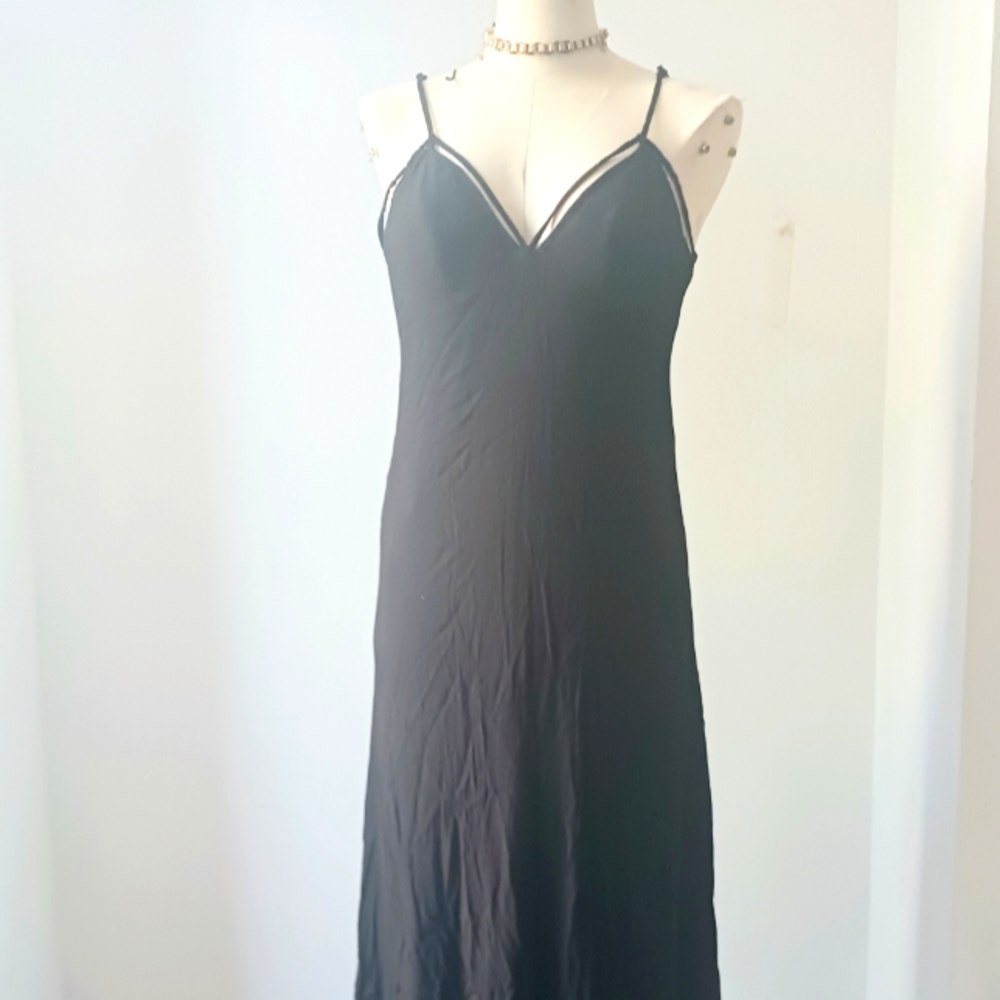 Black Boho Maxi Slipdress size small